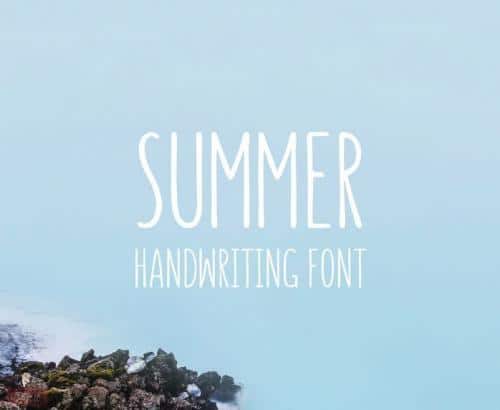 SUMMER Handwriting Font