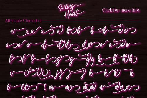 Sailing Heart Brush Font