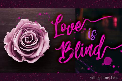 Sailing Heart Brush Font