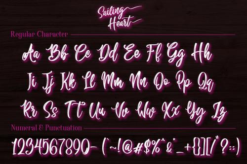 Sailing Heart Brush Font