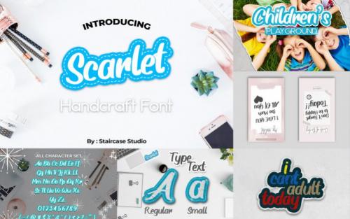 Scarlet Children Script Font