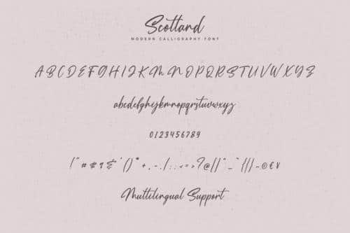 Scotland Calligraphy Font