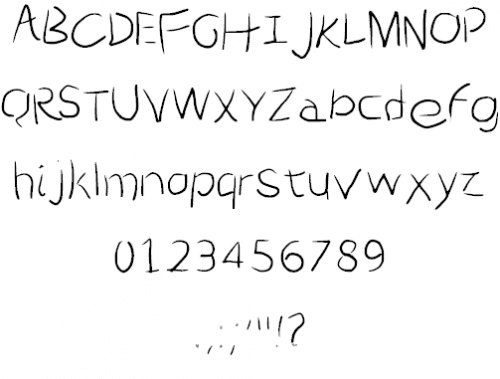 Scratched Font