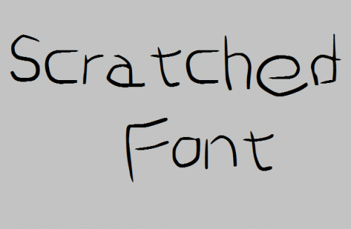 Scratched Font