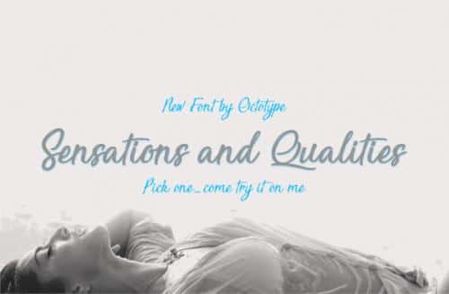 Sensations and Qualities Font