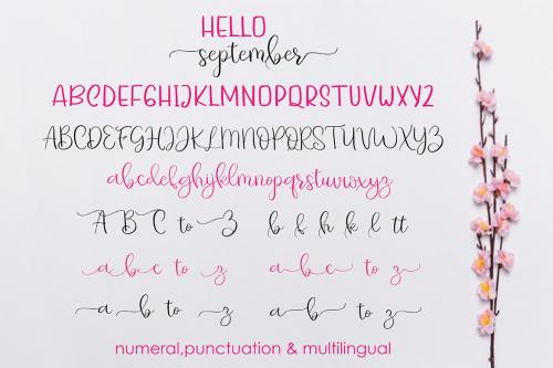 September Handwritten Font