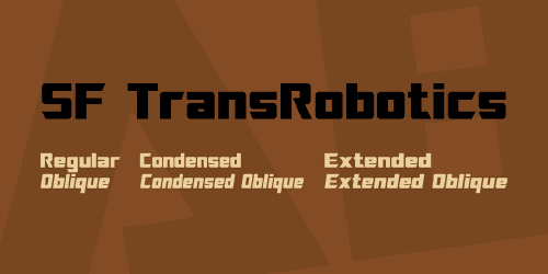 Sf Transrobotics Font