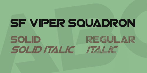 Sf Viper Squadron Font