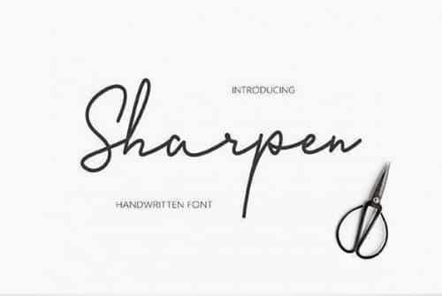 Sharpen Handwriting Font Free Download