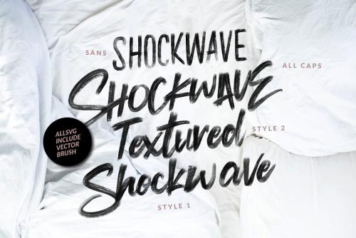 Shockwave Brush Font SVG Pack