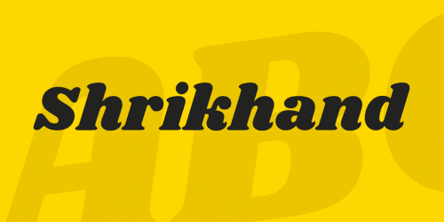 Shrikhand Font
