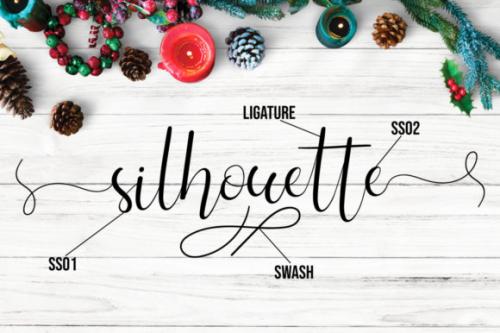 Silhouette Calligraphy Font