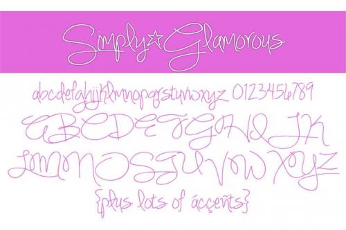 Simply Glamorous font