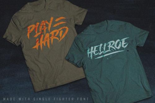 Single Fighter Brush Font
