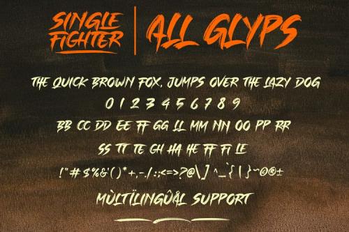 Single Fighter Brush Font
