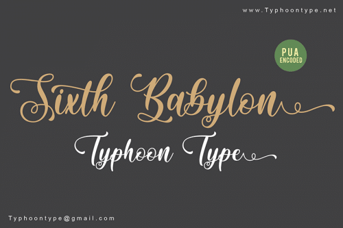 Sixth Babylon Calligraphy Font