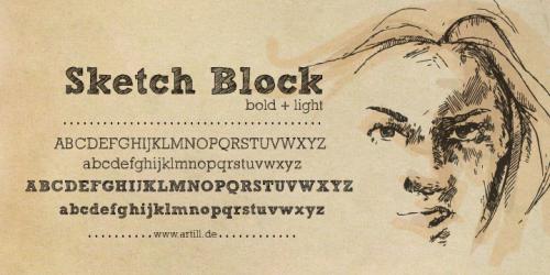 Sketch Block Font