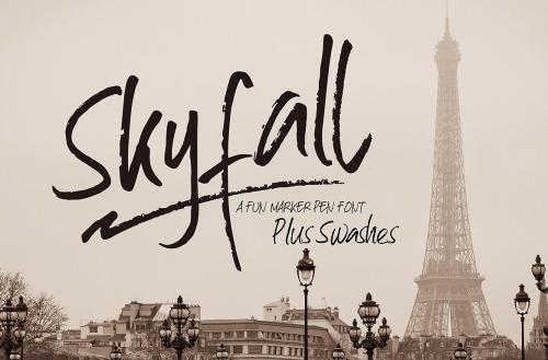 Skyfall Brush Font