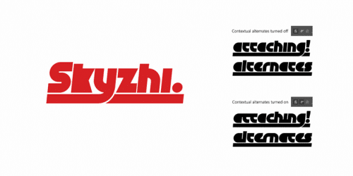 Skyzhi font