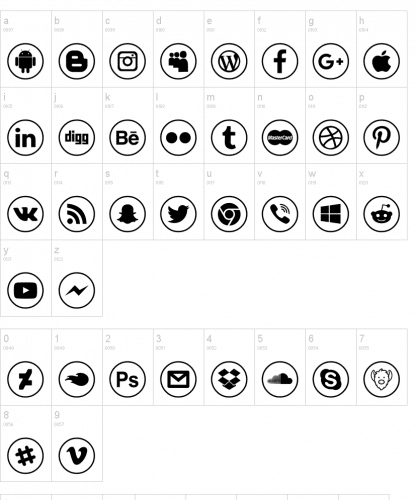 Social Media Font