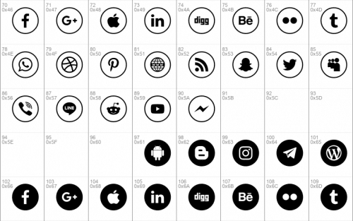 Social Media Two Font