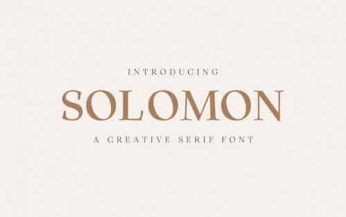 Solomon Serif Free Font Family
