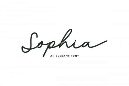 Sophia Script Font