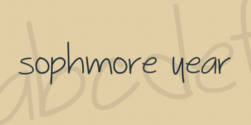 Sophmore Year Font