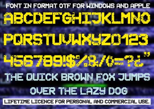 Space Grunge Display Font