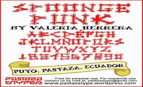 Spoonge Punk font