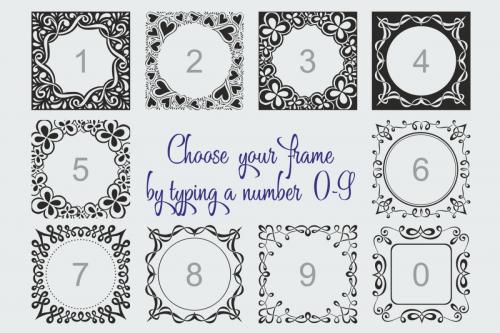 Square Monogram Frames Font