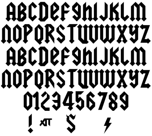 Squealer Font AC DC Font