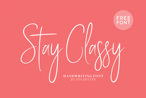 Stay Classy Script Font