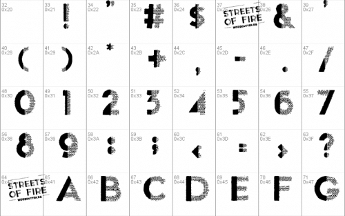 Streets Of Fire Font
