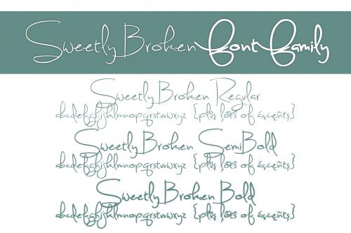 Sweetly Broken Font Family