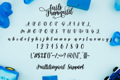 Tails Mermaid Calligraphy Font