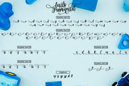 Tails Mermaid Calligraphy Font