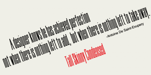 Tall Skinny Font