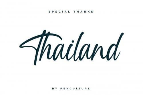 Thailand Script Font