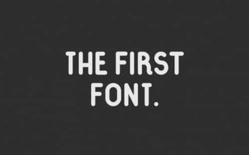 The First Sans Serif Font