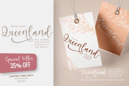 The Glowing Black Queen Script Font