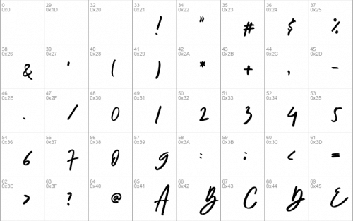 The Horizontal Font
