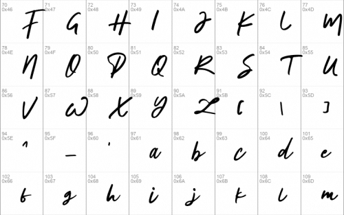 The Horizontal Font