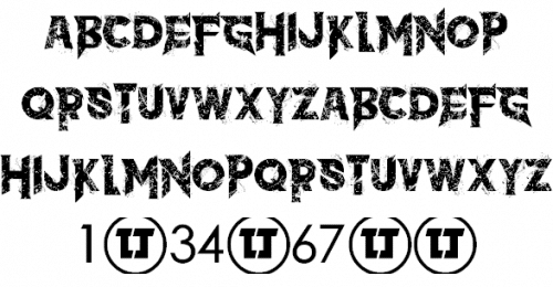 The dark font