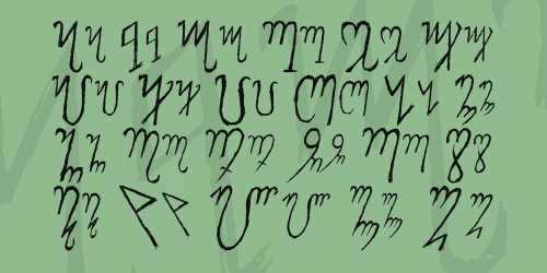 Theban Alphabet Font