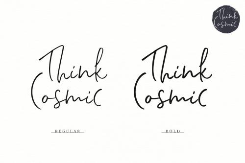Think Cosmic Handwritten Font