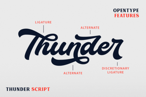 Thunder Bold Script Font
