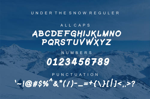 Under The Snow Font