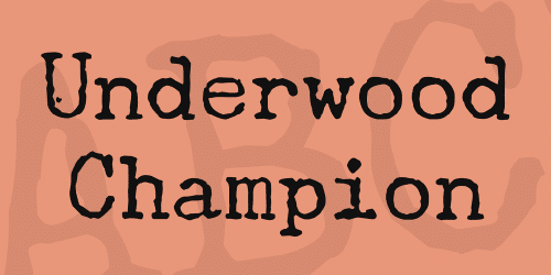 Underwood Champion Font