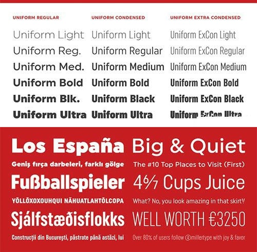 Uniform Font Family